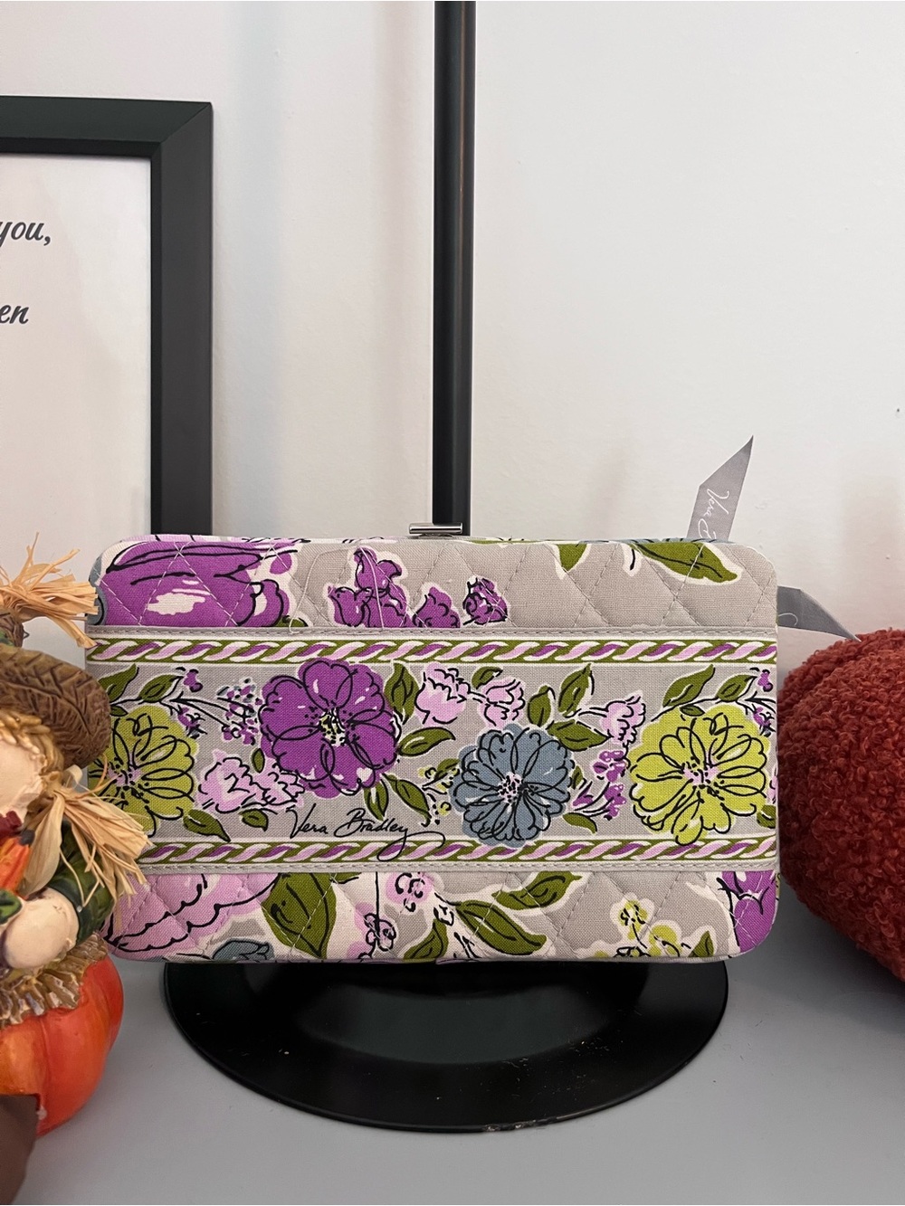 Vera Bradley Floral Hard Case Clutch Wallet Organizer